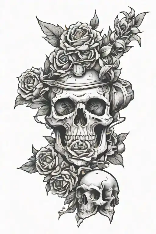 Cartoon Style Memento Mori Forearm
