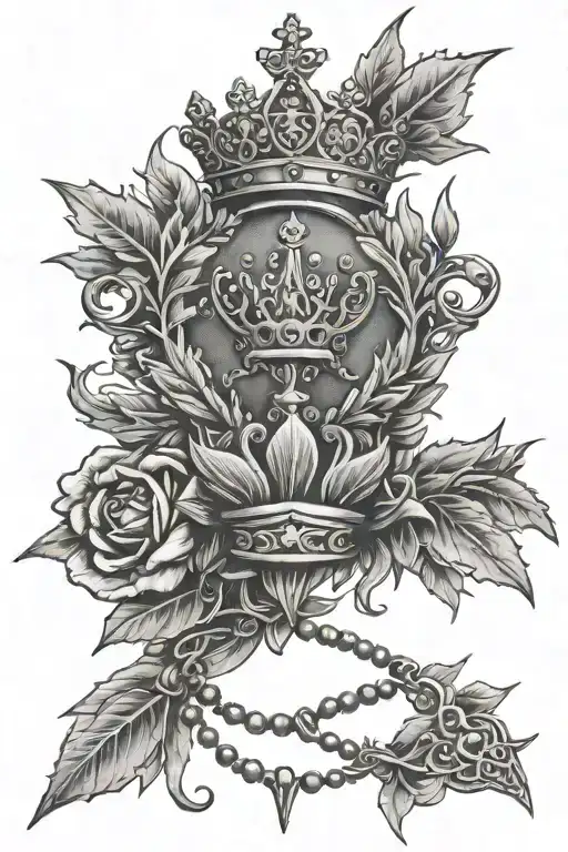 Rosary And Crown Of Thornes