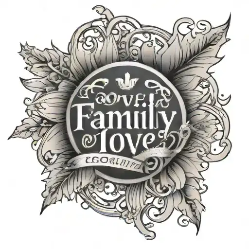 An Intricate Ice Crystal Pattern Intertwined With A Quote About Family Love