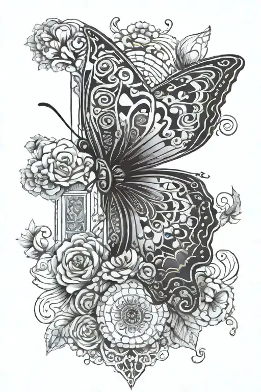 Mandala Butterfly Design Including Health Ledgers Joker And The Words Why So Serious