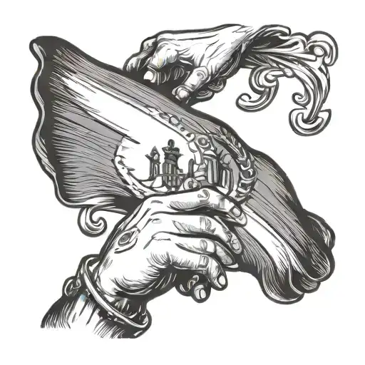 Italian Hand Italian Flag Link