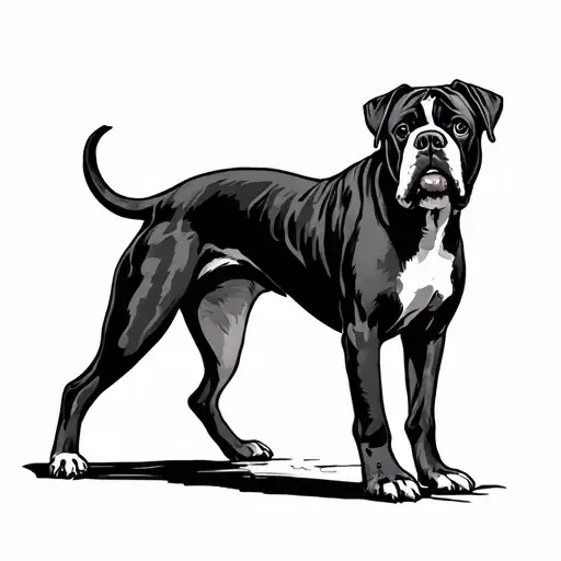 Boxer Dog Walkig Into Death