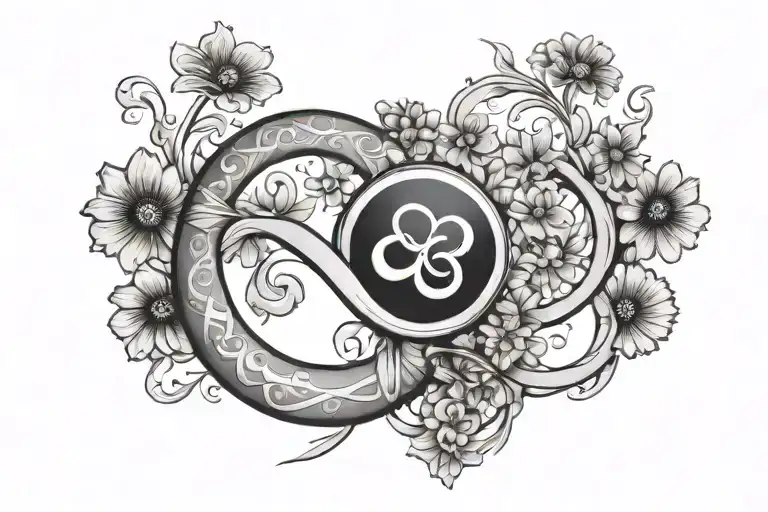 Infinity Symbol Made Of Small Flowers