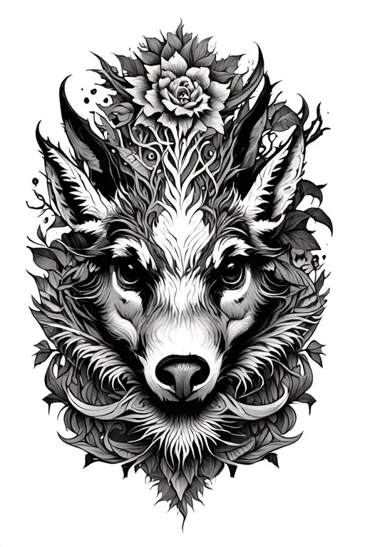 Half Sleeve Featuring Intricate Patterns And Various Forest Creatures Both Real And Imaginary