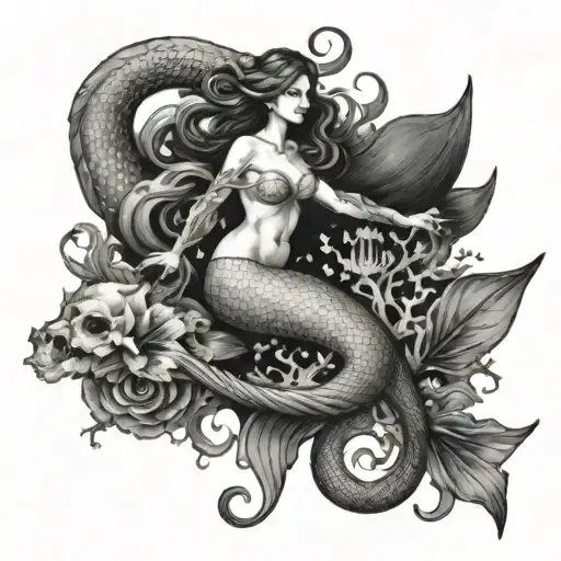 Mermaid And Diver Spooky