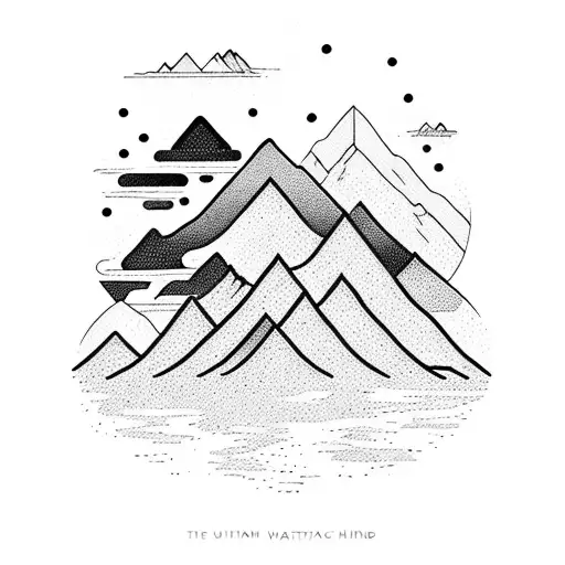 Mountain With A River And Lake