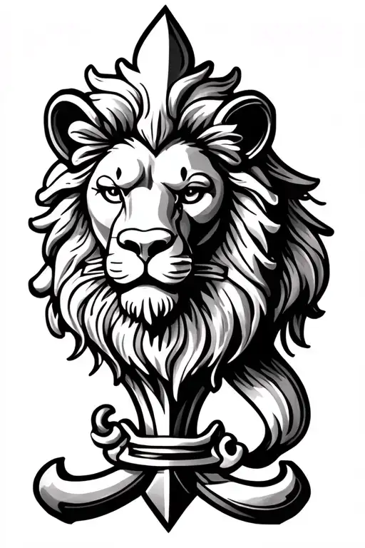 Fleur De Lis With Lion Head And Cfcb