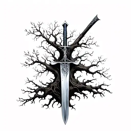 Tree Growing Out Of Sword