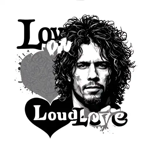 Chris Cornell's Face With Loud Love Text