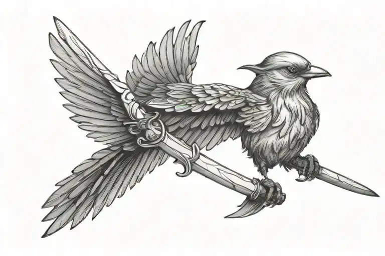 Bird With A Sword Through It
