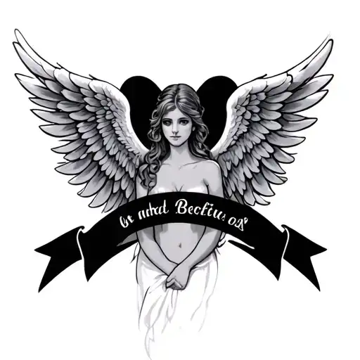 Angel Wings With Name In The Middle