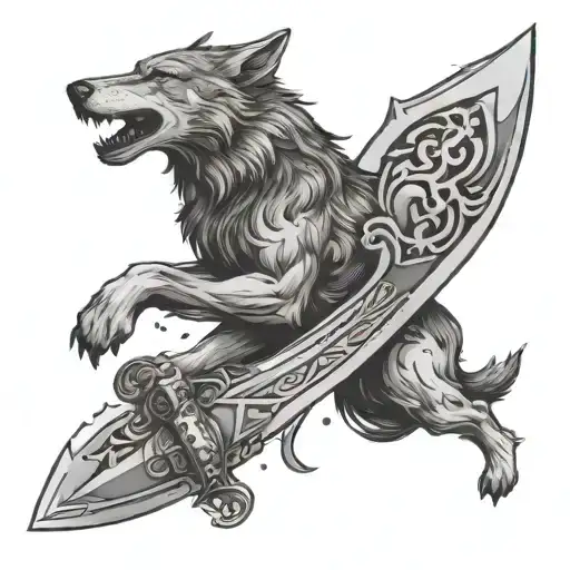 Wolf Battle Sword