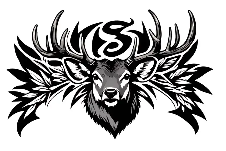 Buck Deer Head Capital S