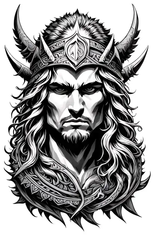 Norse Mythology Inspired Tattoo Design