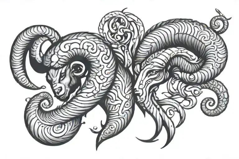 Aries & Cancer Zodiac Symbol