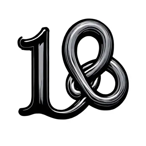 Infinity Symbol With Number 1