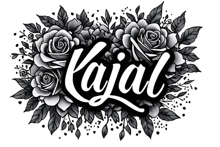 For Your Love Kajal Name Tatto With Primcess