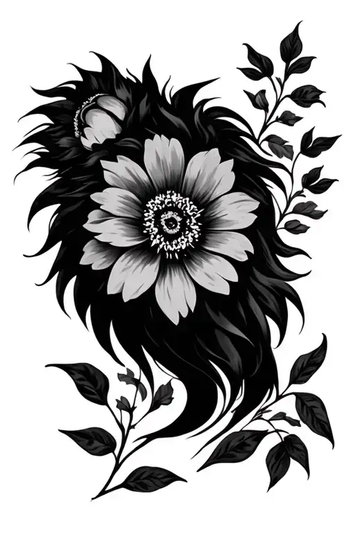 Lion Flower Birth Flower Surrounded