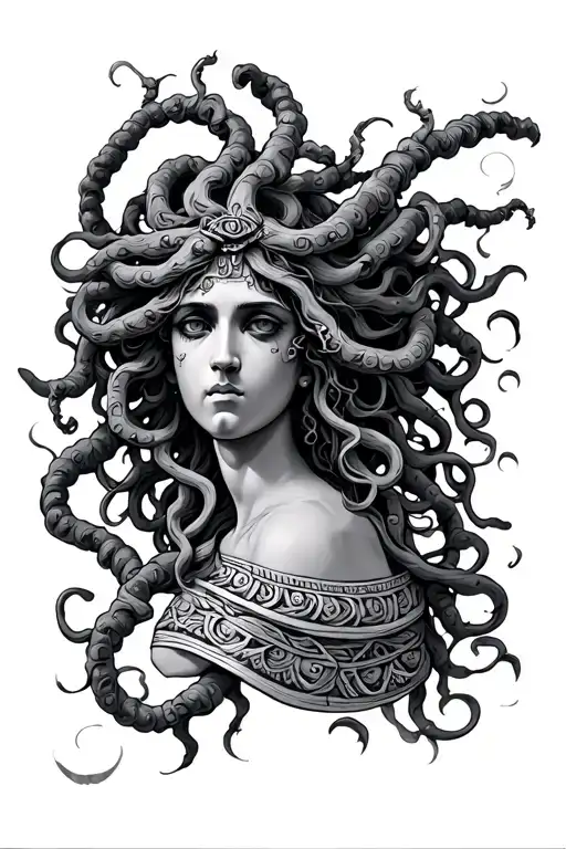 Medusa Greek Mythology Leg Piece