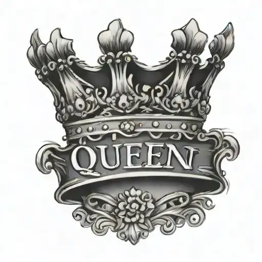 Queen Crown With Name Written