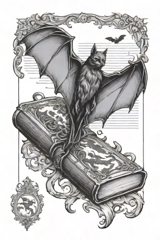 Bat Frame Book In Hands