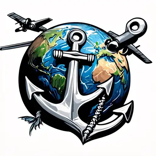 Earth Anchor And Aircraft