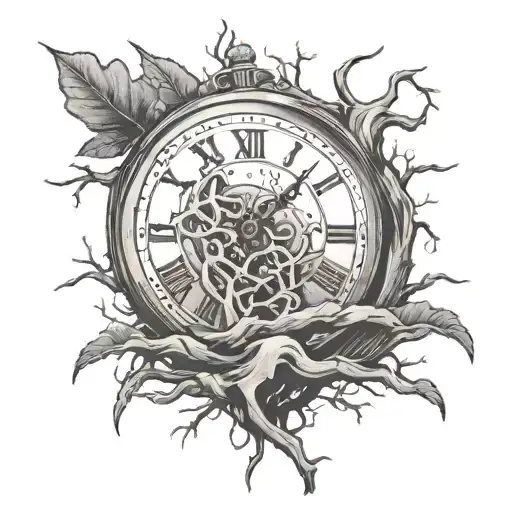 Broken Clock With Roots