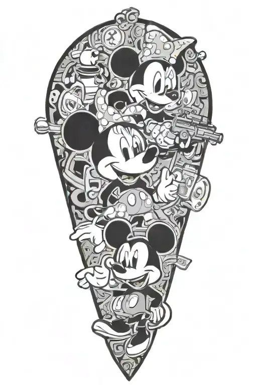 Minnie And Mickey Mouse Money Bags N Guns