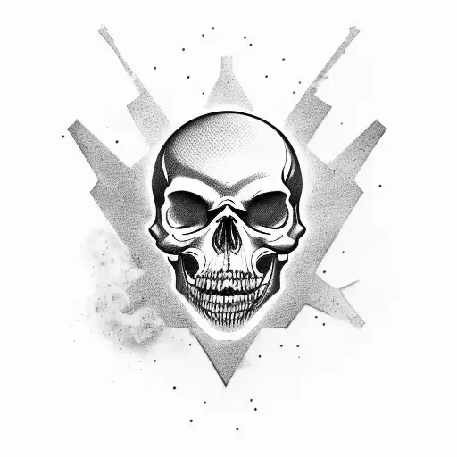 Fading Skull With Words Above Saying Nothings Forever And Above That A Chinese Dragon