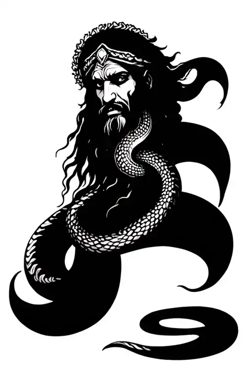 Aghori And Snake