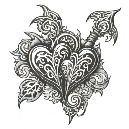 Devils Hearts Symbolizing Love