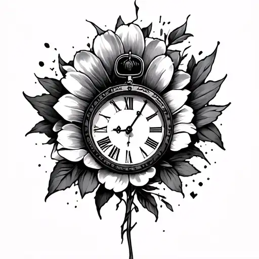 Broken Clock And Dead Flower