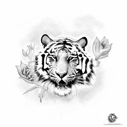 Flower And Tiger