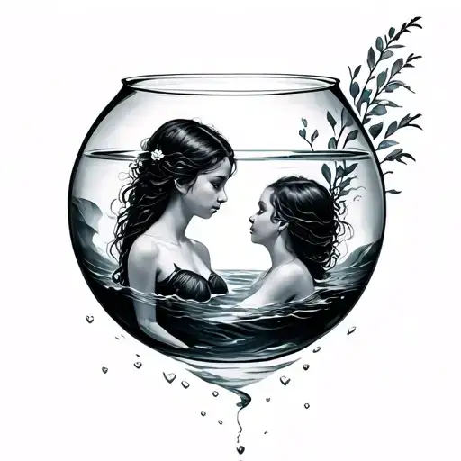 We Are Just Two Lost Souls Swimming In A Fishbowl Black And White