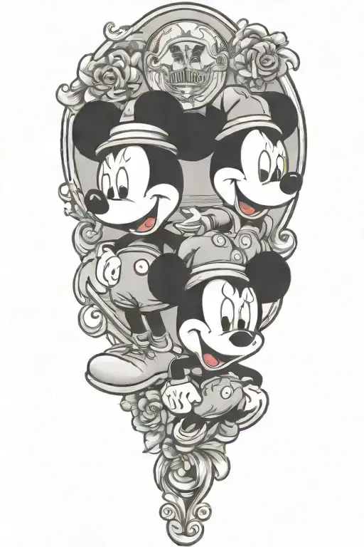 Mickey And Minnie Chicano Style