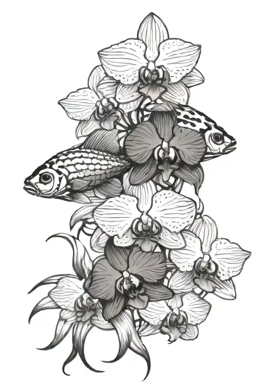 Orchid And Fighting Fish Transforming