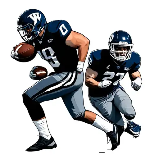 Villanova And Princeton Football Players Posing