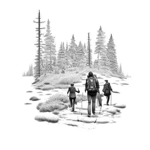 A Detailed Map Of A Favorite Hiking Trail With Animal Illustrations Along The Way