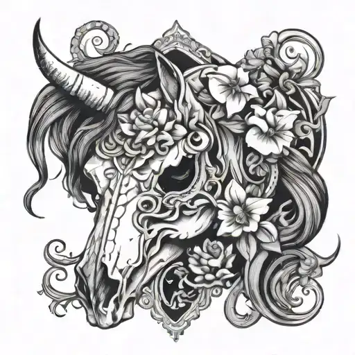 Horse Skull Florals