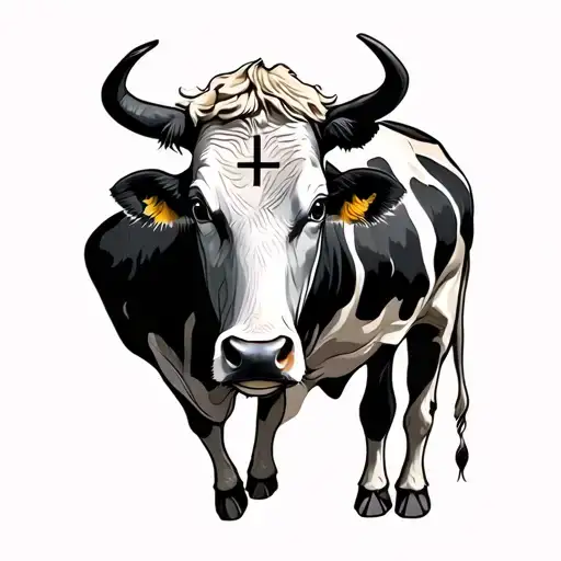 Cow With Cross