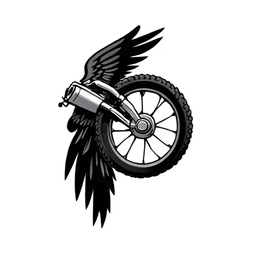 Motorcycle Police Wing And Wheel Insignia