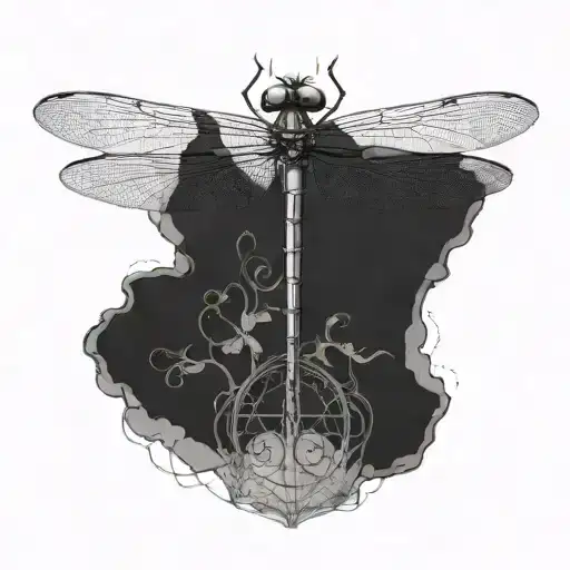 Dragonfly In Vitruvian Man