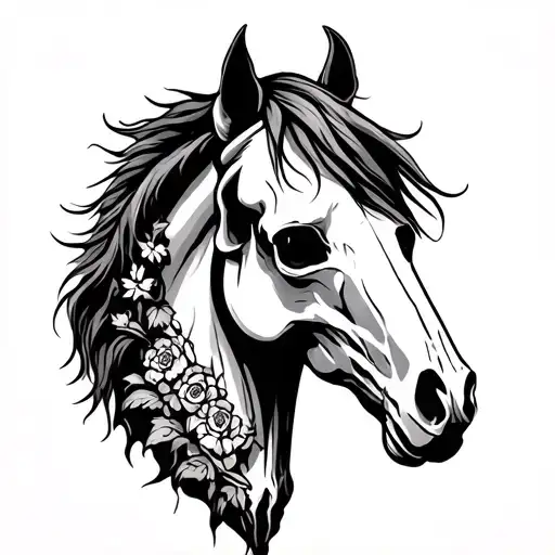 Horse Skull Surrounded My Mountain