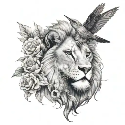 Lion And Hummingbird