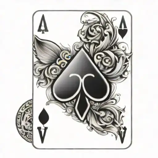 Playing Card Ace Tattoo Design