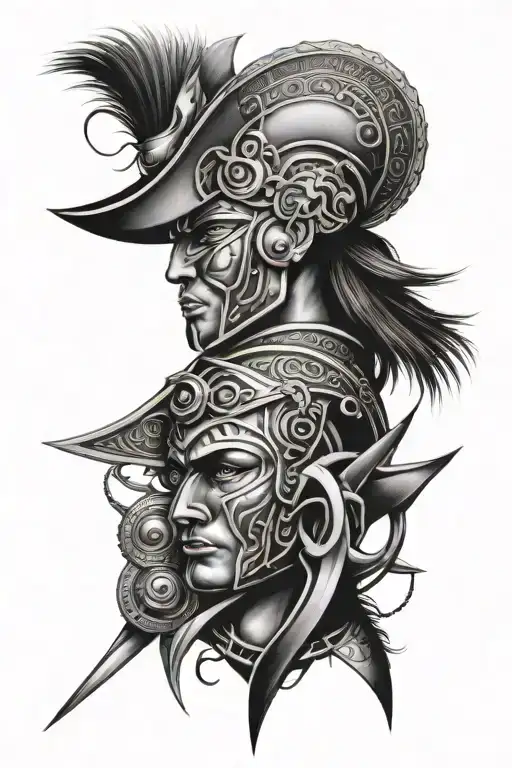 Warrior And Illuminati Eye