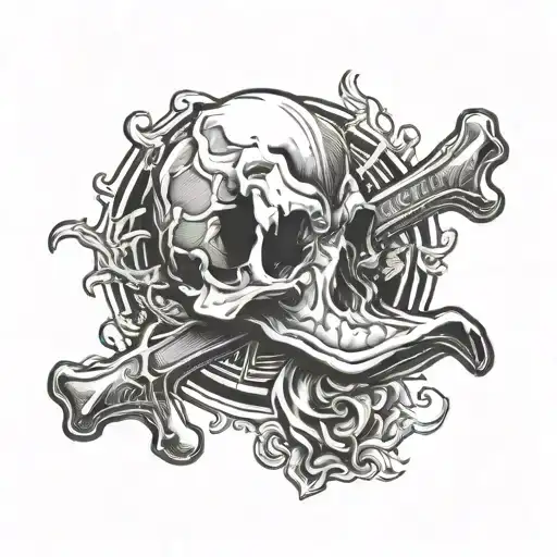 Duck Skull And Cross Bone