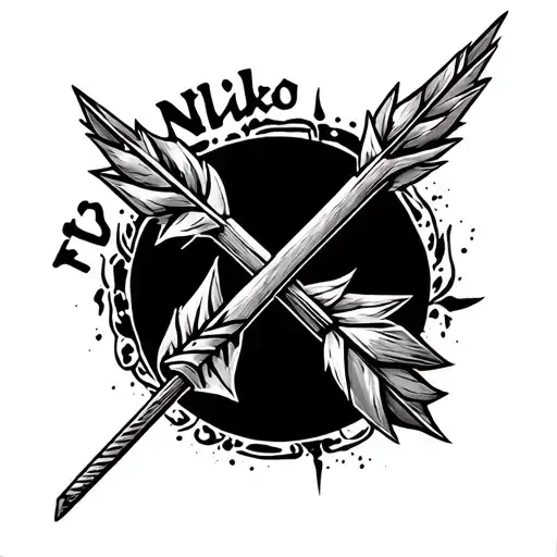 Arrow Tattoo With Name Niko