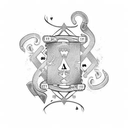 Ace And King Of Clubs Cards With Fire Around Them