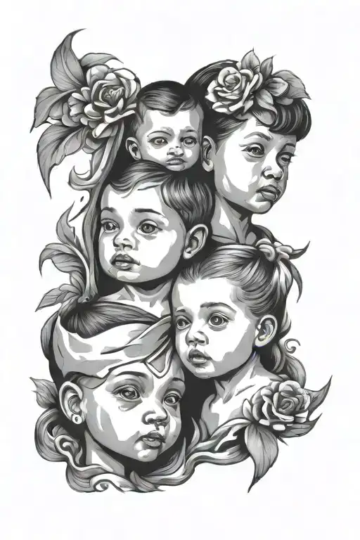 Three Baby Faces No Speak No Hear No Talk